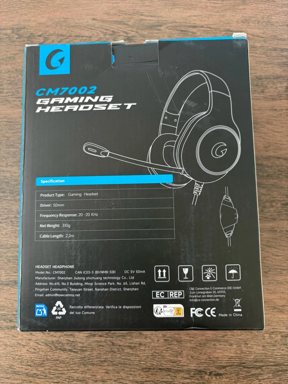 Gaming Headset with Flexible Microphone and LED Light for Xbox and PlayStation